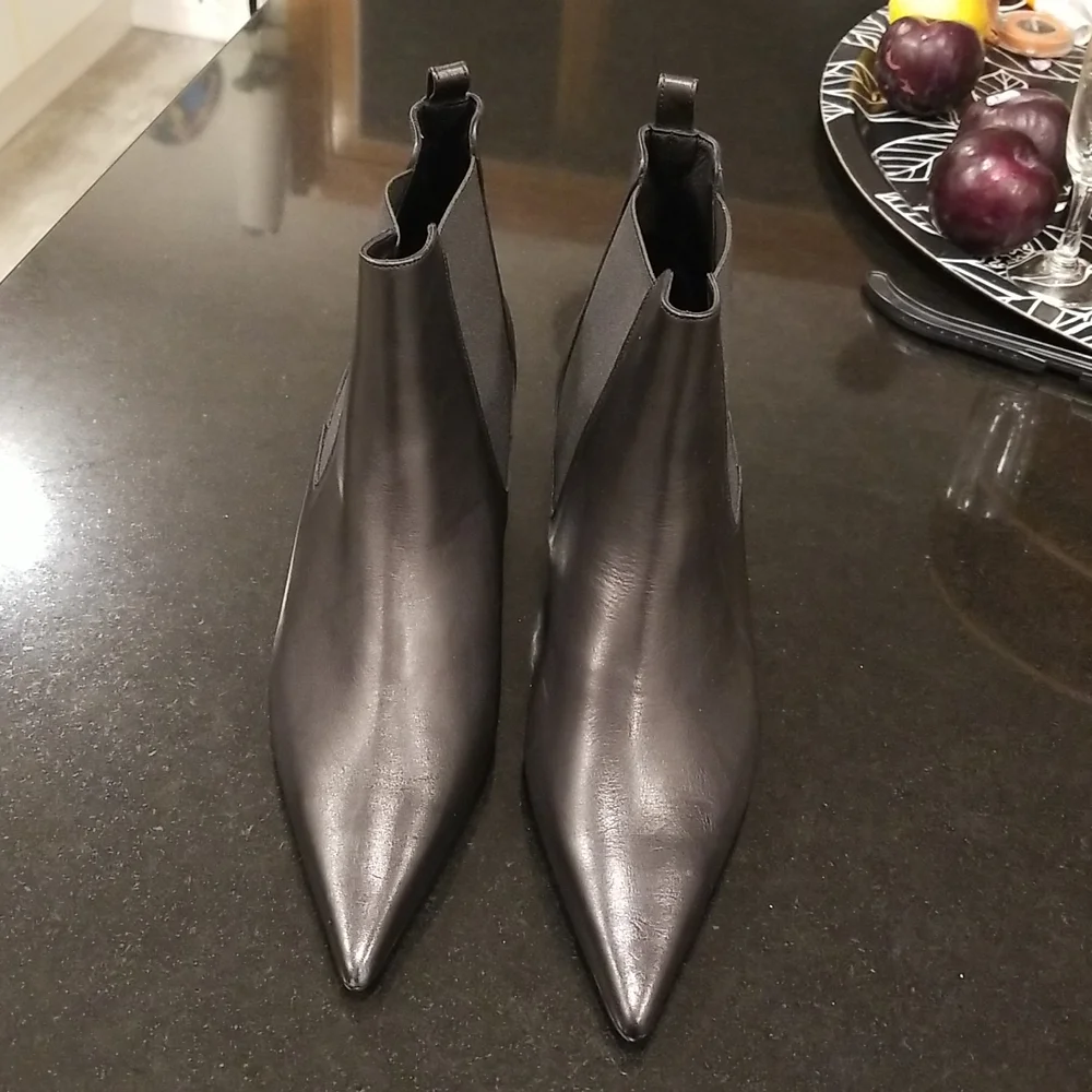 💕ANINE BING💕 Stevie Boots ~ Black Leather 37 New Without Box - Picture 11 of 16